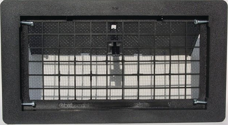 Witten Vent 500BL Foundation Vent, 16 in W, 8 in H, 57 sq-in Net Free Ventilating Area, ABS, Black, Black Oxide