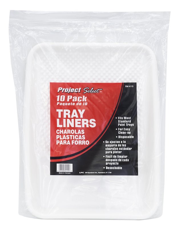 Linzer RM4110 Paint Tray Liner, 1 qt Capacity, Plastic, White