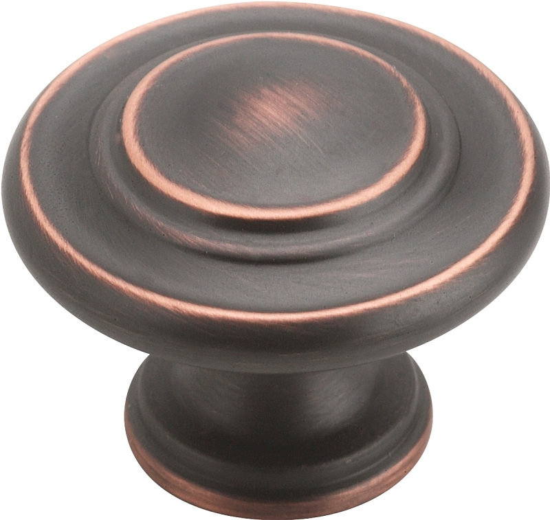 Amerock Inspirations Series BP15862ORB Cabinet Knob, 1-5/16 in Projection, Zinc, Oil-Rubbed Bronze