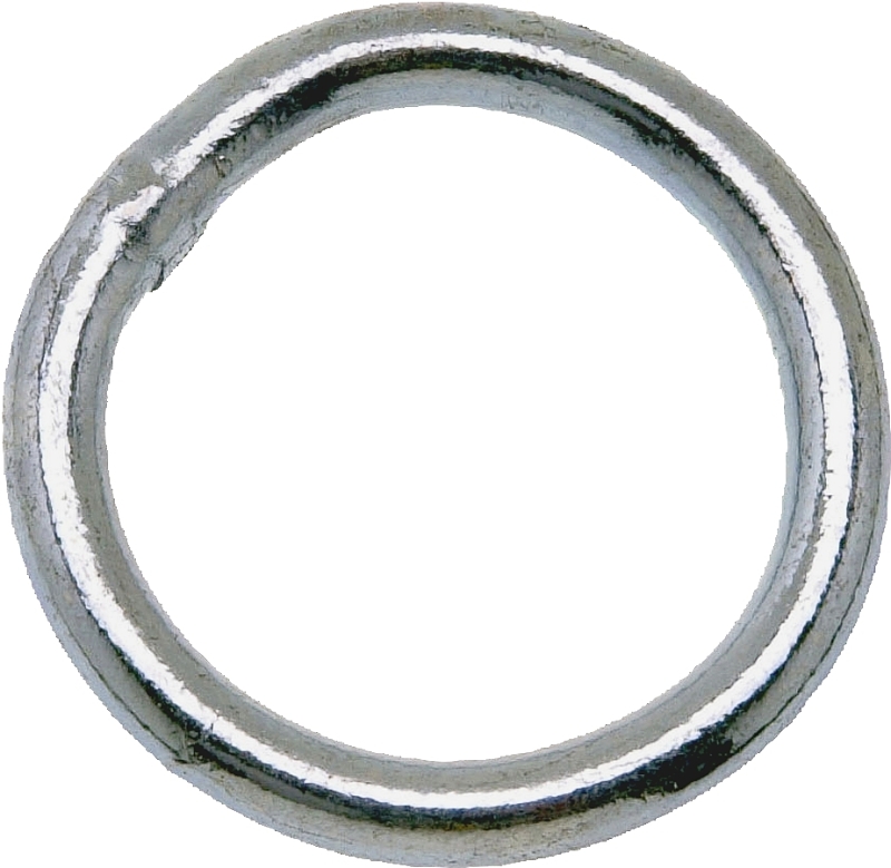 Campbell T7660841 Welded Ring, 200 lb Working Load, 1-1/4 in ID Dia Ring, #4 Chain, 0.22 in Wire, Steel, Zinc-Plated