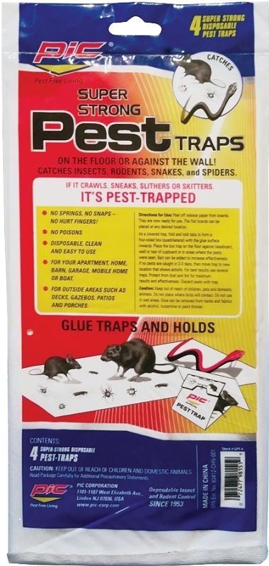 PIC GPT-4 Ready-to-Use Pest Trap Glue, 5-1/4 in W, 10-1/4 in H