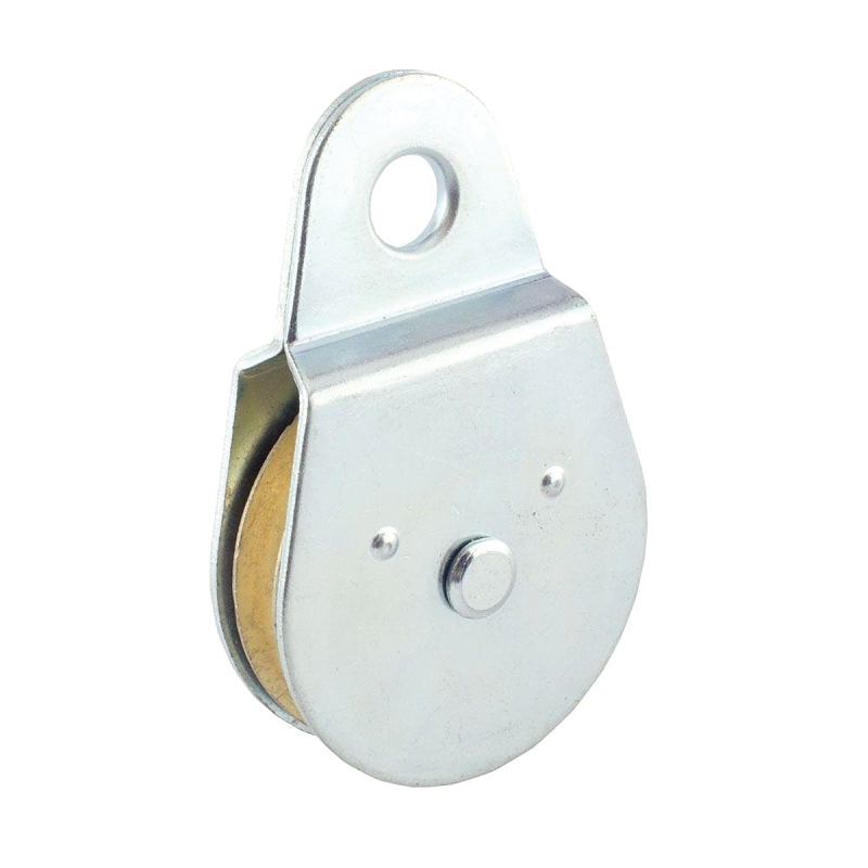 Baron 0172ZD-1-1/2 Rigid Eye Pulley Block, 1-1/2 in Rope, 420 lb Working Load, Rigid Eye Attachment, Zinc-Plated
