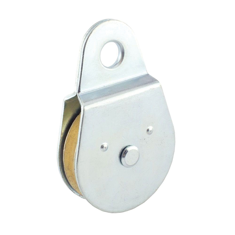 Baron 0171ZD-2 Pulley Block, 2 in Rope, 420 lb Working Load, 2 in Sheave, Swivel Eye Attachment, Zinc-Plated