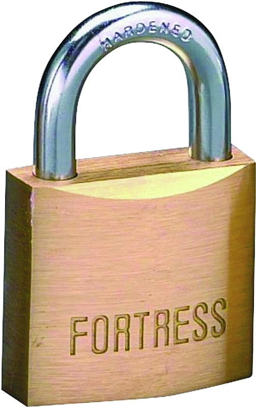 Master Lock Fortress Series 1840D Padlock, Keyed Different Key, 1/4 in Dia Shackle, 7/8 in H Shackle, Steel Shackle