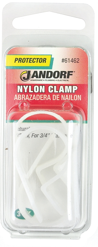 JANDORF 61462 Cable Clamp, 3/4 in Max Bundle Dia, Nylon, Natural