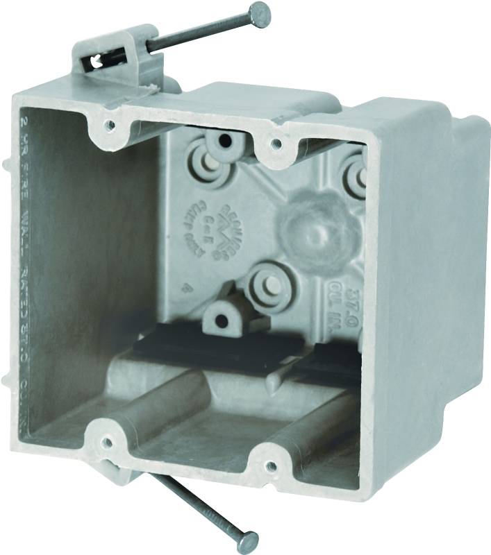fiberglassBOX 2300-NK Electrical Box, 2-Gang, Glass Reinforced Polyester, Off-White, Wall Mounting