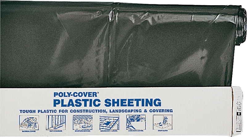 Orgill Poly 6X1.5-B Poly Film, 300 ft L, 18 inches W, 6 mil Thick, Polyethylene Backing, Black