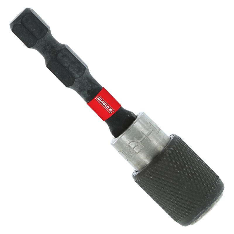 Diablo DBH238QC Drive Bit Holder, 1/4 in Drive, Hex Drive, 1/4 in Shank, Hex Shank