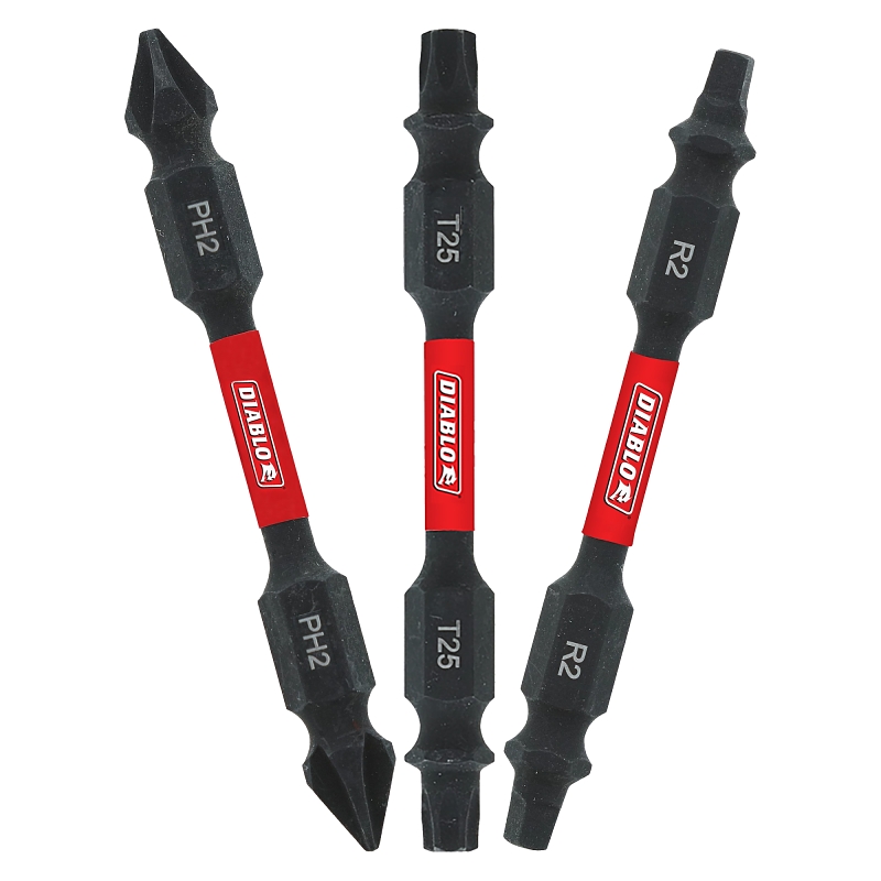 Diablo DDEV25-S3 Double-Ended Insert Drive Bit Set, 3-Piece, Black Oxide