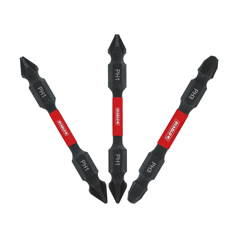 Diablo DDEPHV25-S3 Double-Ended Insert Drive Bit Set, 3-Piece, Steel, Black Oxide