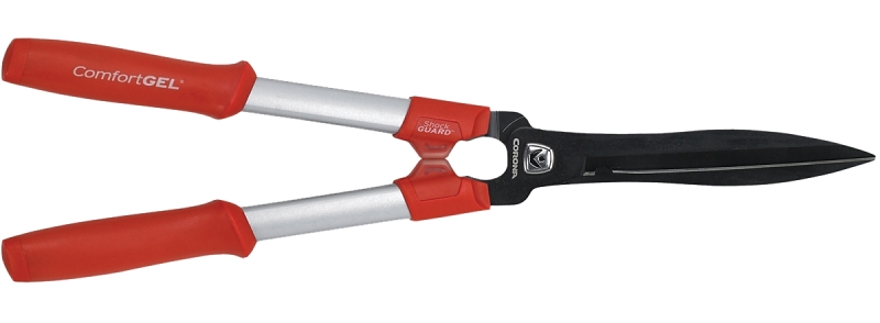 Corona HS 3244 Hedge Shear, Bypass Blade, 9 in L Blade, Steel Blade, Steel Handle, Trapezoidal Handle, 9 in OAL