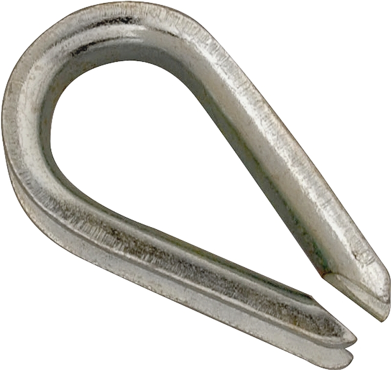 Campbell T7670659 Wire Rope Thimble, 1/2 in Dia Cable, Iron, Electro-Galvanized, Pack of 5
