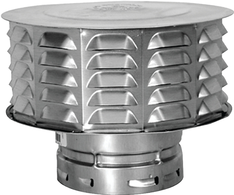 AmeriVent 4ECW Vent Cap, 4 in Connection, Snap-Lock, Aluminum