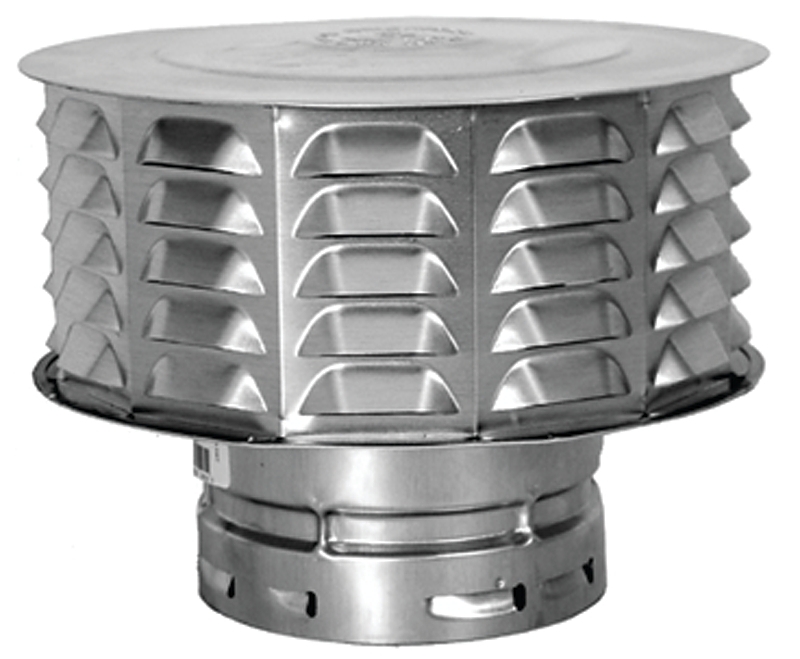 AmeriVent 5ECW Vent Cap, 5 in Connection, Snap-Lock, Aluminum, Galvanized