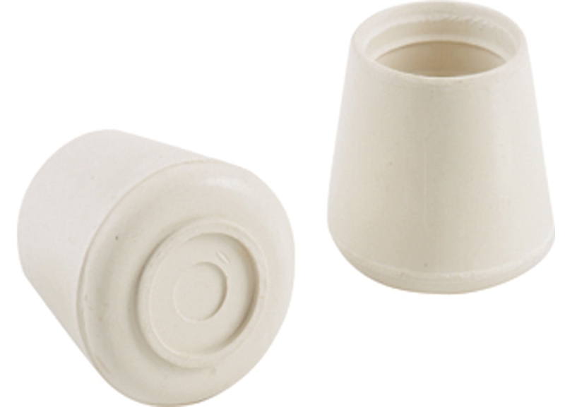Shepherd Hardware 9119 Leg Tip, Round, Rubber, Off-White, 3/4 in Dia, Pack of 6
