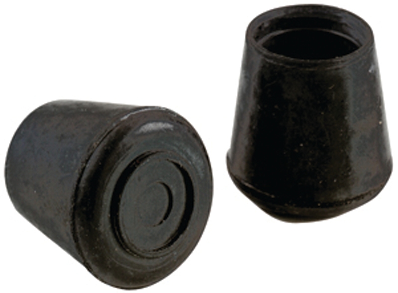 Shepherd Hardware 9128 Leg Tip, Round, Rubber, Black, 1 in Dia, Pack of 6