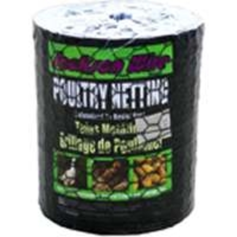Jackson Wire 12 01 42 29 Poultry Hex Netting, 150 ft L, 12 in W, 20 ga Gauge, Hexagonal Mesh, 1 in Mesh, Galvanized