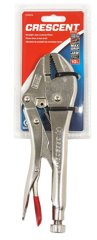 Crescent C10SVN/C10SV Locking Plier, 10 in OAL, 1-7/8 in Jaw Opening, Rawhide Handle, Non-Slip Grip Handle