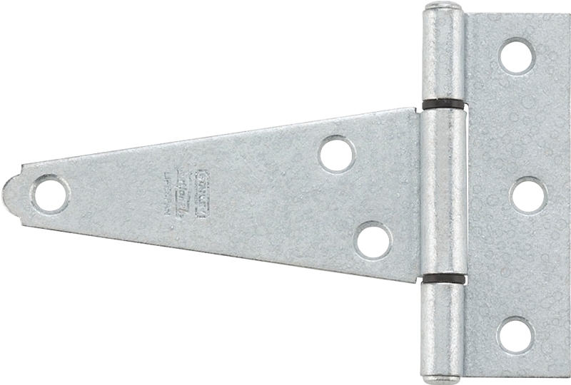 National Hardware N129-338 T-Hinge, 3-5/32 in W Frame Leaf, Steel, Galvanized, Tight Pin, 23 lb