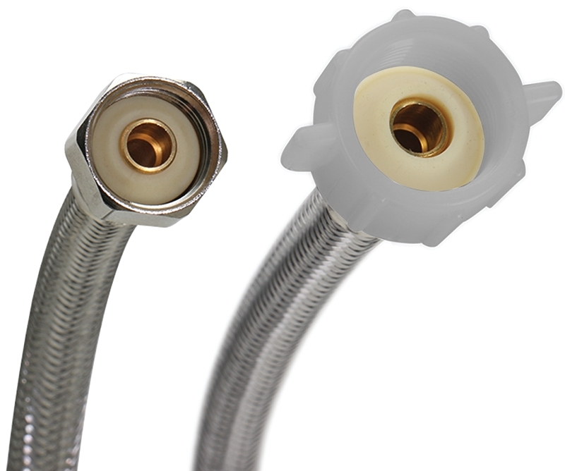 Fluidmaster B4T16 Toilet Connector, 16 in L, 1/2 in Inlet, FIP Inlet, 7/8 in Outlet, Ballcock Outlet