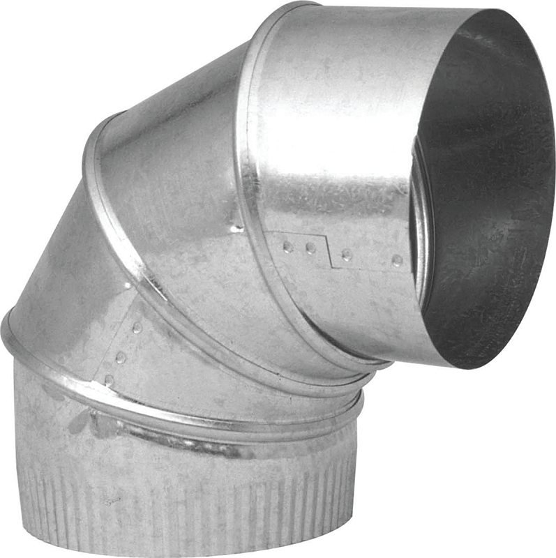 Imperial GV0282 90 deg Adjustable Elbow, 3 in Connection, 30 ga Gauge, Steel, Galvanized