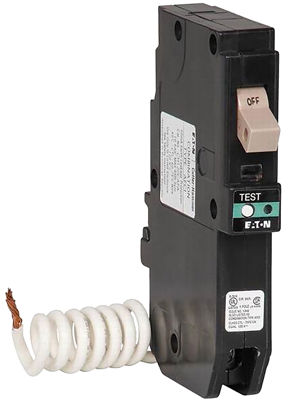 Cutler-Hammer CHFCAF120 Circuit Breaker, AFCI, Type CH, 20 A, 1-Pole, 120/240 V, Plug Mounting