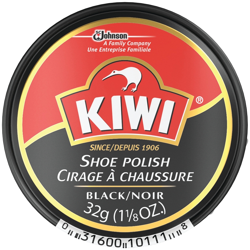Kiwi 10111 Shoes Polish, Black, Paste, 1.125 oz Can