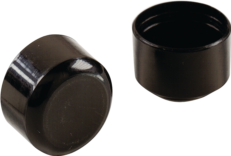 Shepherd Hardware 9115 Leg Chair Cap, Round, Plastic, Black, 1 in Dia, Pack of 6