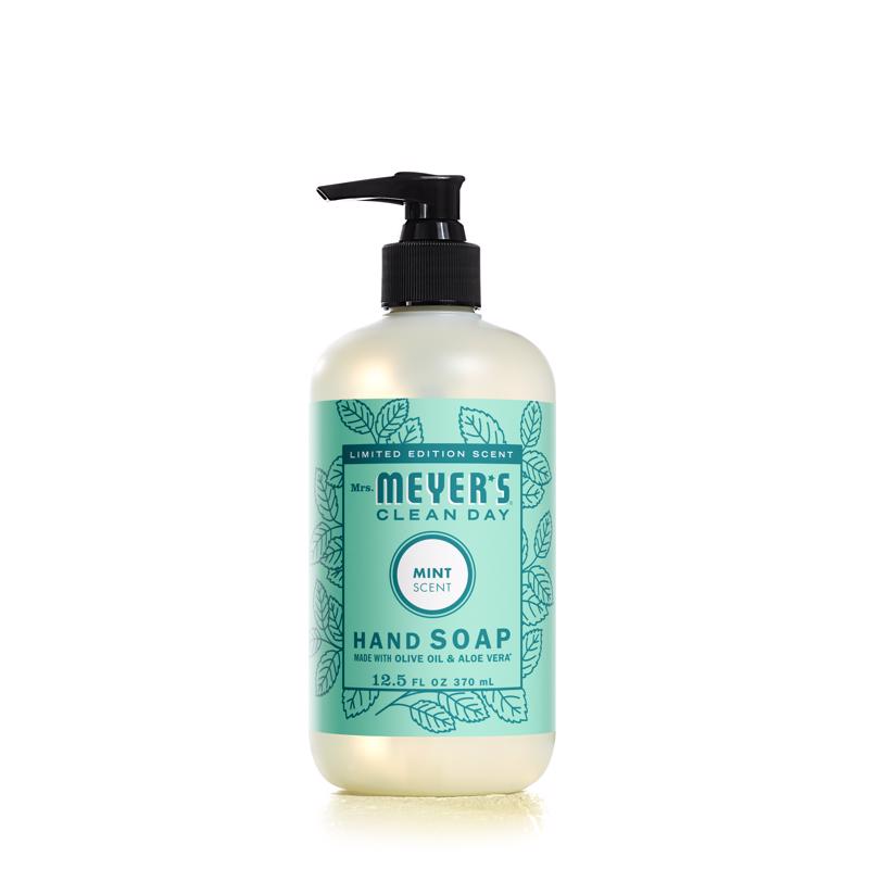 Mrs. Meyer's Clean Day Organic Mint Scent Hand Soap 12.5 oz, Pack of 6