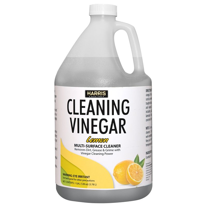 Harris LEVINE-128 Cleaning Vinegar, 128 fl-oz Jug, Liquid, Lemon, Clear