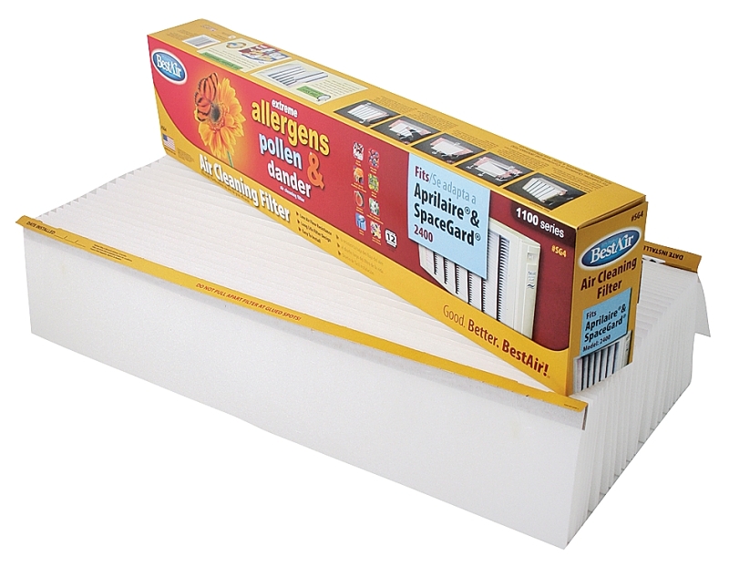 BestAir A201-SGM-BOX-11R Air Filter, 19-3/4 in L, 24-1/4 in W, 12-Pleat, 11 MERV, Cardboard Frame
