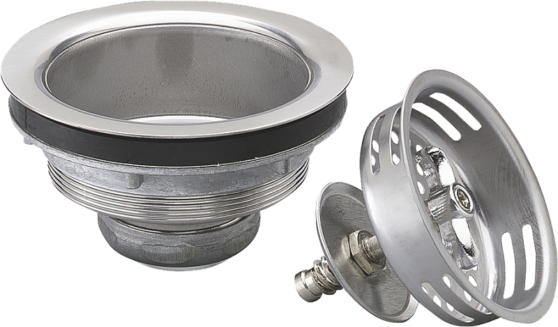 Plumb Pak PP5410 Basket Strainer, Stainless Steel, For: 3-1/2 in Dia Opening Sinks