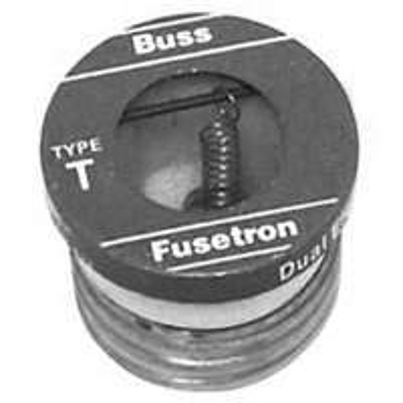Bussmann T Series BP/T-6-1/4 Plug Fuse, 6.25 A, 125 V, 10 kA Interrupt, Plastic Body, T, Heavy-Duty, Time Delay Fuse