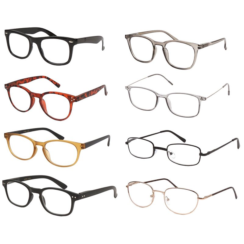 Diamond Visions 11-4054 Reading Glasses, Unise, Metal/Plastic Frame, Assorted Frame, Pack of 72
