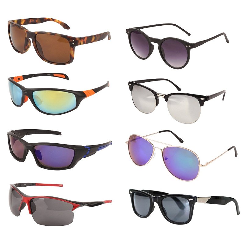 Diamond Visions 11-4055 Sunglasses, Metal/Plastic Frame, Assorted Frame, Assorted Lens, Pack of 72