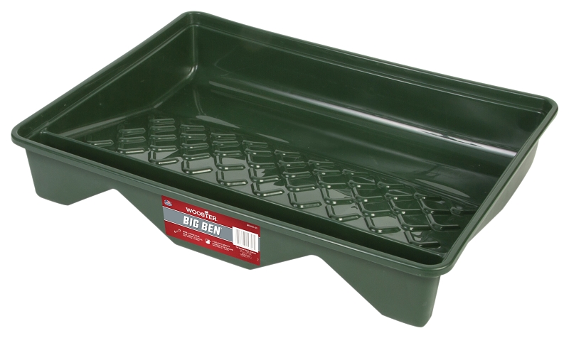 Wooster BR412-21 Paint Tray, 16 in L, 21 in W, 1 gal Capacity, Copolymer/Polypropylene, Green