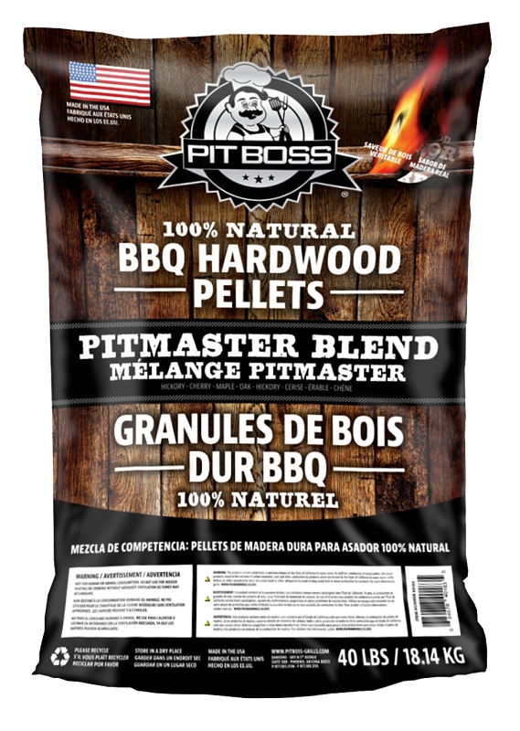 Pit Boss PBPLT534040183 Pitmaster Blend Pellet Hardwood 40 lb VORG7352065 PBPLT534040183