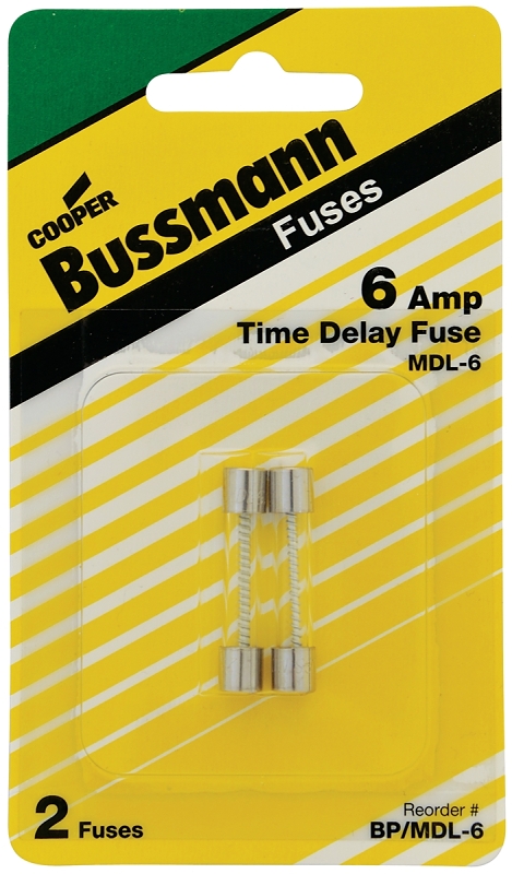 Bussmann BP/MDL-15 Fuse, 15 A, 32 V, Glass Body, MDL, Electronic Miniature, Time Delay Fuse