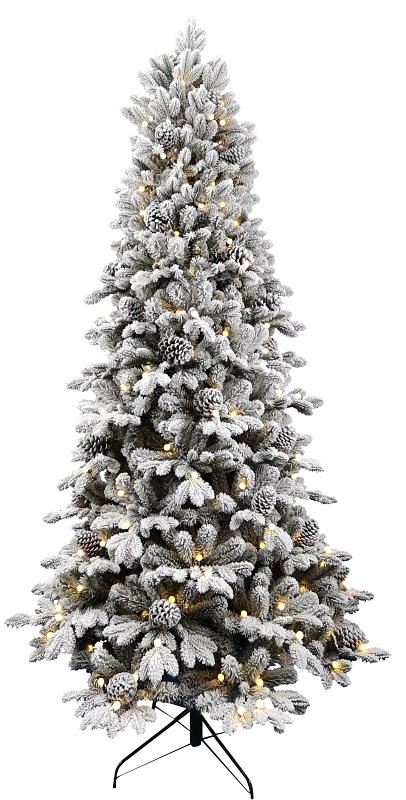 Hometown Holidays 33976 Christmas Tree, 7.5 ft H, Spruce Tree Family, LE 2  Fusible, Mini Light Bulb, Warm White Light