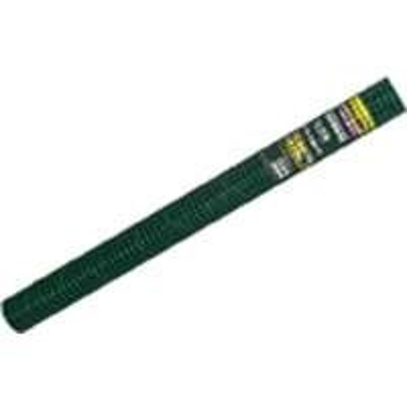 Jackson Wire 11 03 13 25 Hardware Cloth, 5 ft L, 36 in W, 19 ga Gauge, Square Mesh, 1/2 in Mesh, Vinyl-Coated, Green