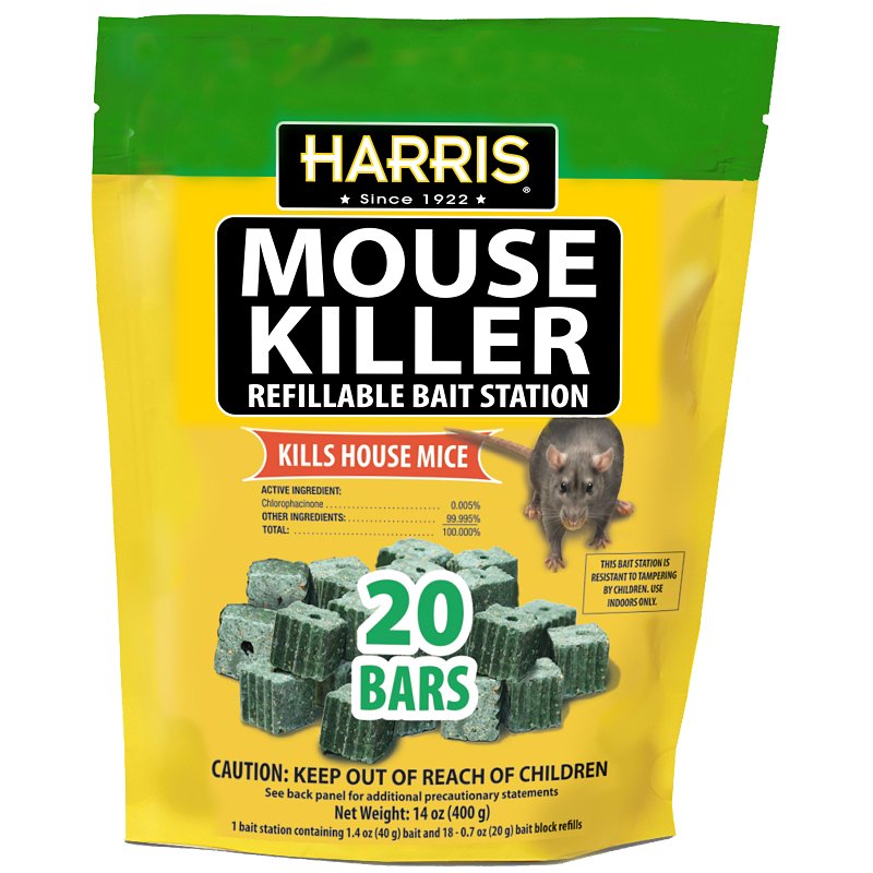 Harris MBARS-20 Mouse Killer Trap, 2-1/2 in L, 8 in W, 8 in H