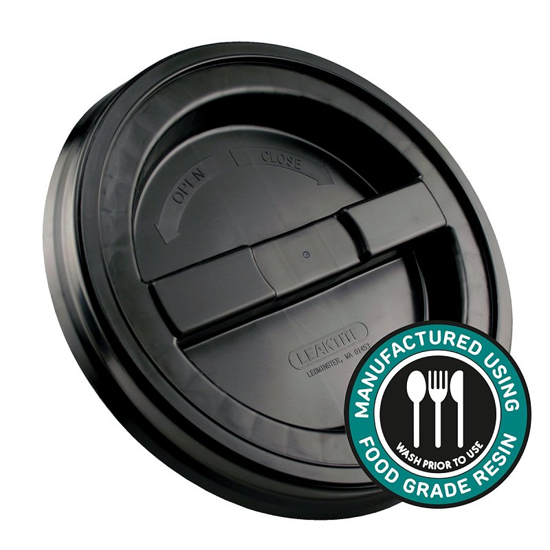 Leaktite-IPL Plastics 1044433 Screw-Top Lid, HDPE, Black