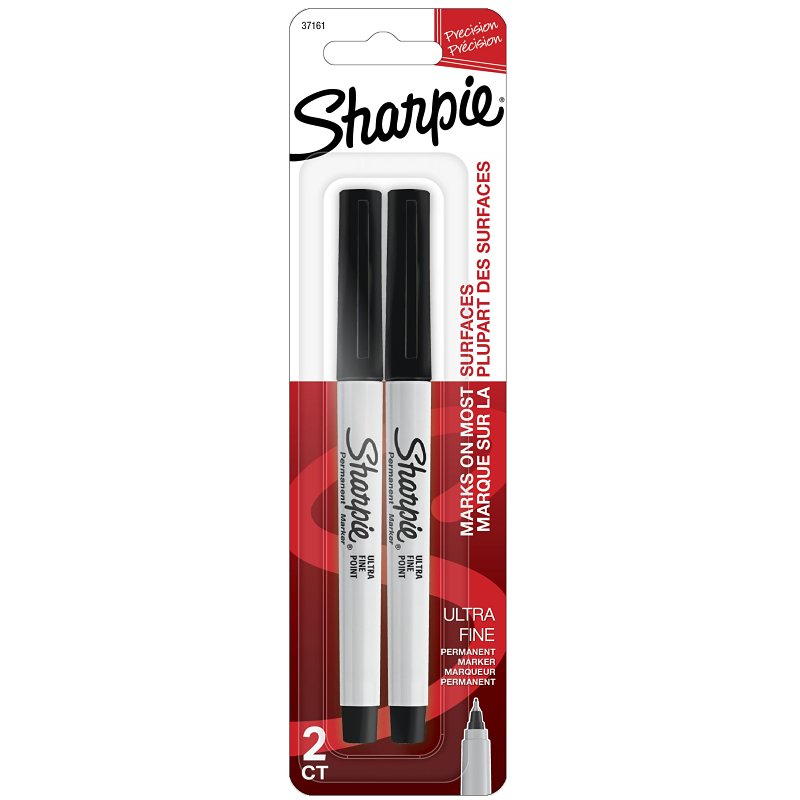 Sharpie 37161PP Permanent Marker, Ultra Fine Lead/Tip, Black Lead/Tip