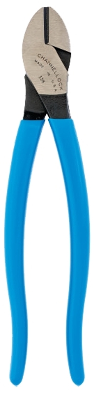 Channellock 338 Diagonal Cutting Plier, 8 in OAL, 0.047 to 0.091, 0.063 to 0.091, 0.162 in Cutting Capacity