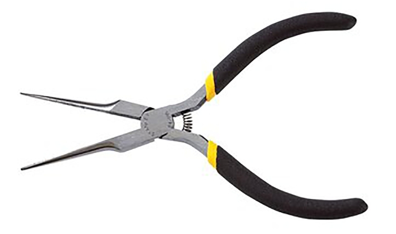 STANLEY 84-096 Nose Plier, 6 in OAL, Black Handle, Double Dipped Handle, 1/8 in W Tip