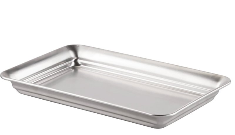 Interdesign 2870 Bathroom Tray, 9.7 in L, 6.3 in W, 1 in H, Stainless Steel, Silver, Pack of 6