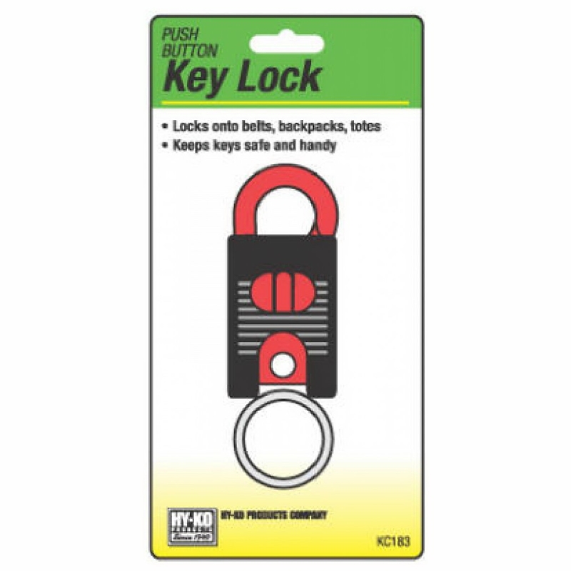 2GO KC183 Key Lock, Split Ring, 1 in Ring, Pack of 5