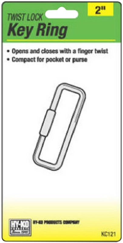 2GO KC121 Key Ring, Nickel-Plated/Silver, Pack of 5