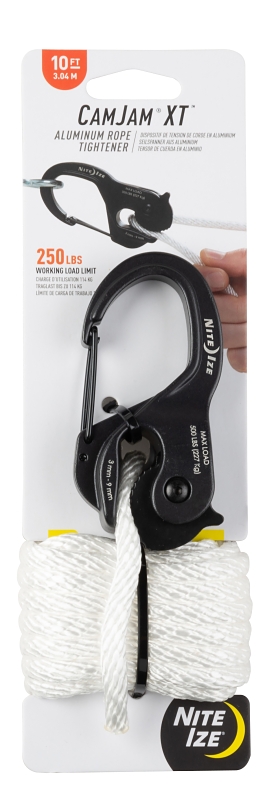 Nite Ize CamJam XT NCJLA-02-R3 Rope Tightener, Aluminum, White