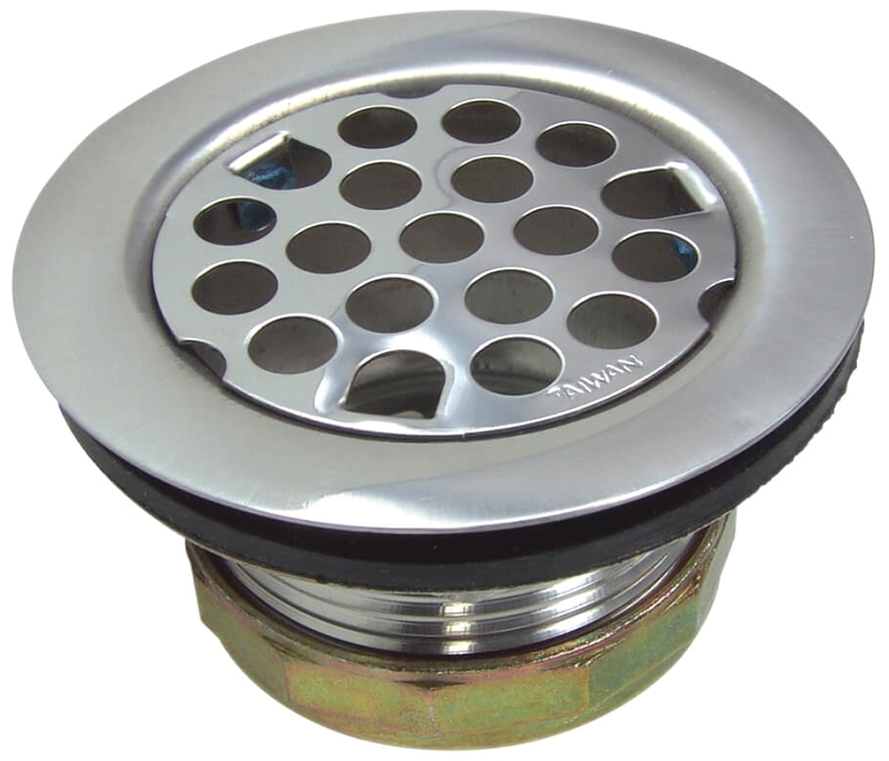Danco 89072 Flat Kitchen Sink Strainer Assembly, Brass, Chrome